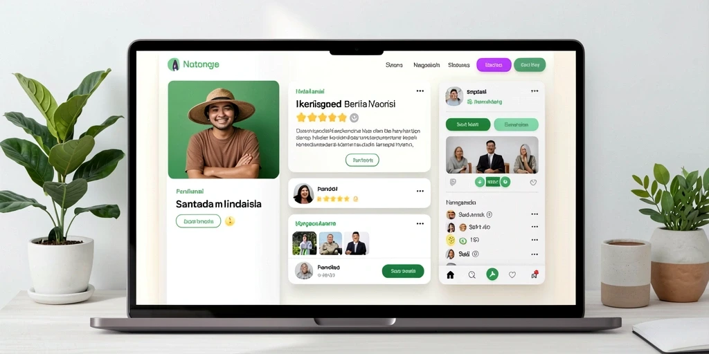 Tampilan awal yang menarik dan user-friendly.