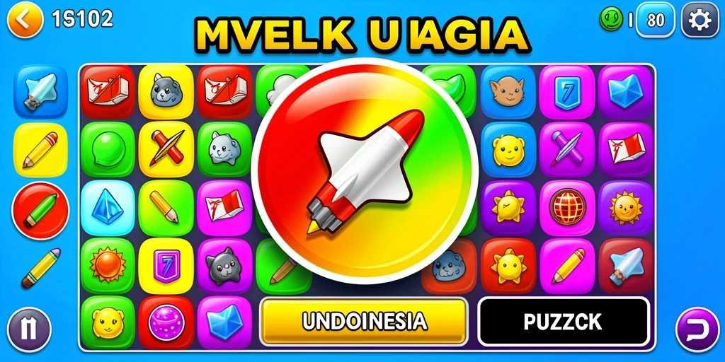 Menampilkan karakter utama dalam aksi.