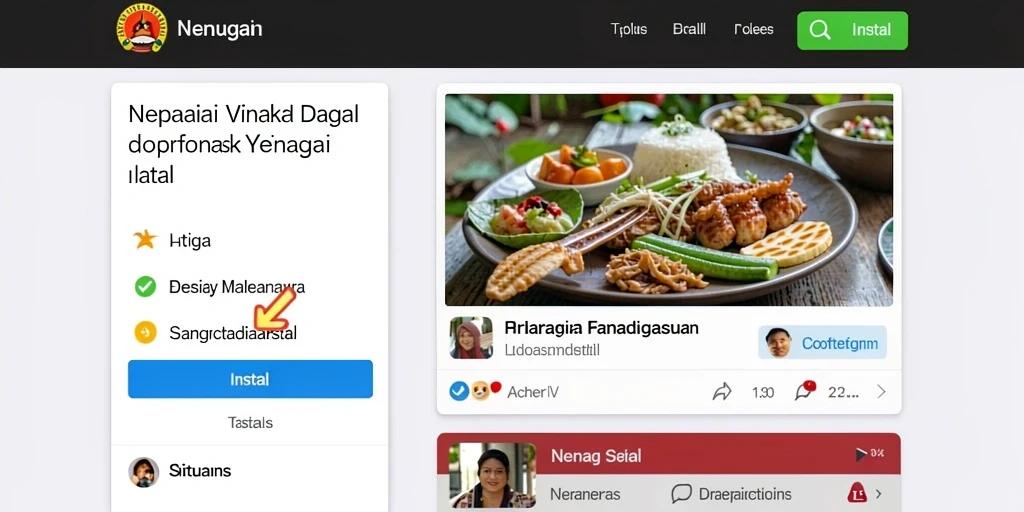 Tampilan utama yang menarik dan mudah dinavigasi.